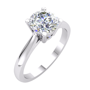 Divya Creations - Diamante Cultivado en Laboratorio de Alta Calidad, Plata 925 con Baño de Rodio, Color E, Lujo, 1 Quilate, Certificado IGI, Corte Brillante, Diseños Únicos - Product Image 1