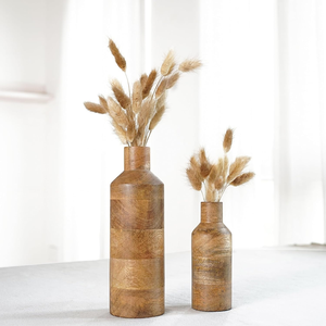 Style Tabletop Wood Flower Vase for Living Room Housewarming Flower Vase Best selling sale - Product Image 5