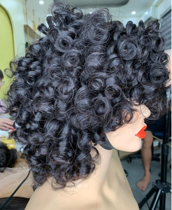 วิกผมเรมี่ผมต่อแบบสั้นยาวสำหรับฤดูใบไม้ผลิผมหยิกเป็นลูกไม้ด้านหน้าทำจากหนังศีรษะเต็มศีรษะ - Product Image 3