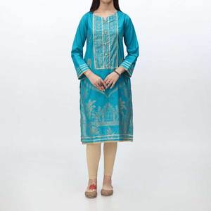 1PC Screen Printed Cambric Shirt For <b>Women</b> - Product Image 3