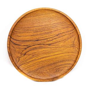 Assiette en bois jetable écologique, assiette ronde en bois massif artisanale avec un design moderne - Product Image 6