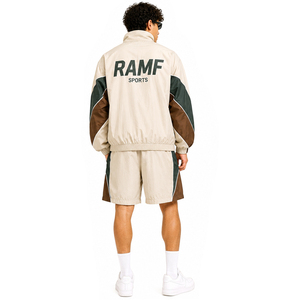 Conjunto Corto de Dos Piezas de Alta Calidad, Chaqueta Cortavientos con Cierre, Chándal de Nailon, Conjunto Corto Cortavientos al por Mayor para Hombre - Product Image 4