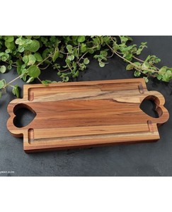 Acacia Wood Chopping Board Rectangle Shape With Handle For <b>Kitchen</b> Use Cheese Board Gift Set Use Cheese Board Gift Set - Product Image 5