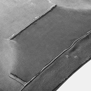 Sweat à capuche streetwear délavé pour homme, finition usée, pull décontracté, style urbain tendance - Product Image 5