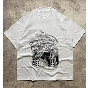 เสื้อยืดผู้ชายโอเวอร์ไซส์ผ้าฝ้าย100% ซักออกแบบได้ตามต้องการสำหรับผู้ชายเสื้อโอเวอร์ไซส์ผ้าฝ้ายเฮฟวี่เวท - Product Image 1