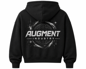 Sweat à capuche zippé noir pour homme Augment Industry, coupe classique, en polaire écologique polyester/coton, décontracté pour l'hiver - Product Image 2