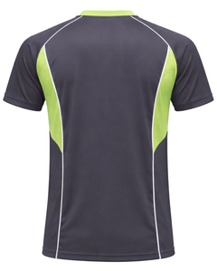Men Dark Grey Green Sports TShirt & <b>Shorts</b> Set Breathable Quick Dry Gym Wear Athletic Running Training Activewear Outfit Set - Product Image 3