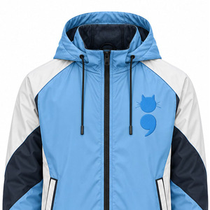 Windbreaker <b>Jacket</b> for <b>Men</b> <b>Lightweight</b> Outdoor Training Water Resistant Full Zip Hooded Sportswear Wholesale Custom Manufacturer - Product Image 3