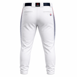 Pantalon de baseball blanc personnalisé pour homme 2026 – Anti-humidité, coupe ajustée, taille élastique, 100 % polyester, broderie logo – Idéal été - Product Image 2