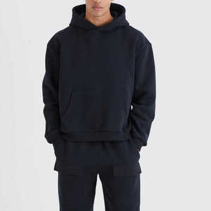 Conjunto Deportivo Informal para Hombre, con Capucha, Transpirable, de Forro Polar, Color Negro, Manga Larga, de Algodón, Corte Holgado, Cintura Elástica con Cordón Lateral - Product Image 5