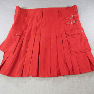Kilt Tradicional Clásico Rojo para Mujer, con Bolsillos con Broches, Tela Transpirable Personalizada, Faldas Escocesas para Niñas - Product Image 3