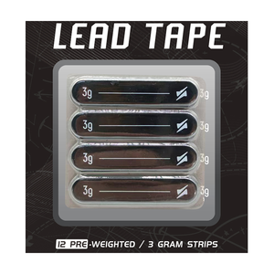 Ruban de plomb pour pickleball, noir, paquet de 12 pièces, plomb + colle 3M, construction - Product Image 1