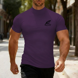 Top Quality Breathable <b>Compression</b> <b>Shirt</b> for Men Custom Logo Casual Solid Pattern Long Sleeve with O-Neck - Product Image 4