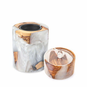 Decorative Wooden Resin Incense Burner <b>Bakhoor</b> Holder Luxury Mubkhar Eco-Friendly Natural for Arabian <b>Oud</b> Fragrance Home - Product Image 3