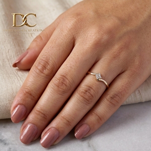 Dhruvansh Creations Luxury 9K Solid Gold Lab Grown Diamond Brilliant Cut IGI Certified Women's Wedding Ring Wholesale Custom - Product Image 6