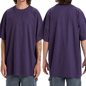 T-shirt en coton oversize élégant à épaules tombantes, style streetwear décontracté, coupe ample unisexe, tendance estivale, doux, respirant, couleur unie, pour tous les jours - Product Image 6
