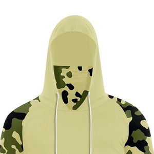 Men's Fitted Hooded Long Sleeve Camouflage Fishing Jersey Moisture Wicking Polyester All Seasons Sport Top - Product Image 3