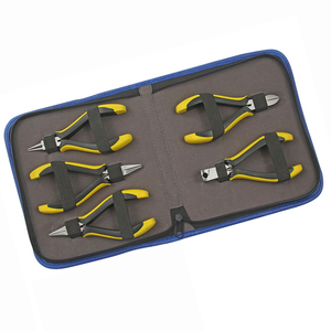 Jewelry Making Pliers Kits 5 pieces Ergonomic Handle Pliers Kit. Size 130mm Chain, Flat, Round, Side <b>Cutter</b> & Top/End <b>Cutter</b> - Product Image 1