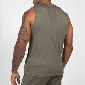 New Fitness Tank Top Men's <b>Compression</b> Breathable Quick Dry Material Polyester/Cotton High Stretchy Anti-Shrink Sleeveless Crew - Product Image 5