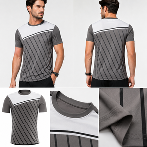 Clothing <b>Gold</b> Men's Front Logo Short Sleeve Regular Fit Casual T-<b>Shirt</b> 100% Polyester Knitted 240g Heat-Transfer Printed - Product Image 3