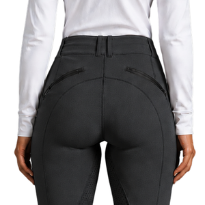 Pantalon d'équitation pour femmes, noir charbon, taille haute, extensible, leggings d'équitation professionnels, culotte d'entraînement avec poche - Product Image 5