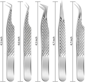 45 Degrés 90 Degrés Volume Russe 3D 4D 6D Courbe Droite Pointue Durable Réutilisable En Acier Inoxydable Extension De Cils Pince À Épiler - Product Image 3
