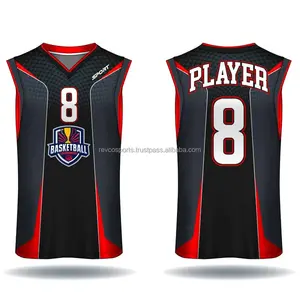 Hot Selling Basketbal Jersey Low Moq Basketbal Truien Mouw Minder Sublimatie Heren Snelle Droge Basketbal Truien