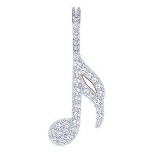 Embark on a Musical Journey with Natural SI Diamond Pendants & Charms Gold Plated with VS1 Clarity Available 10kt 14kt 18kt