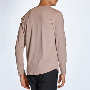 Short <b>Sleeve</b> <b>Henley</b> Custom Logo Casual Slim Fit Knitted Cotton <b>Men's</b> Vintage T-Shirt - Product Image 5