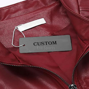 Classic Design Zipper Style <b>Winter</b> <b>Leather</b> <b>Jacket</b> with Stand Collar and Front Logo Breathable Custom Logo Option for Men - Product Image 4