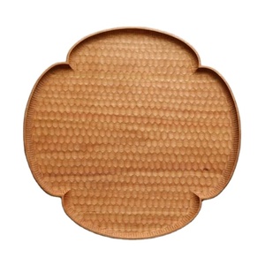 Tabla de Madera Tallada para Servir Sushi, Bandeja Rectangular Texturizada, Plato de Aperitivos Estilo Japonés con Palillos, Plato de Madera Natural - Product Image 1