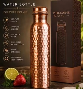 Copper 1000ml Eco-Friendly Durable Water <b>Bottle</b> with Lid for Hiking Camping Home Office Gym Travel Outdoor Activities - Product Image 4
