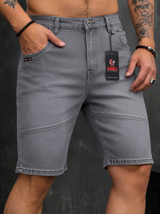 กางเกงขาสั้นยีนส์สีน้ำเงินเข้มสำหรับผู้ชาย Fly Humble Sportswear เอวกลาง ซิปหน้า สไตล์ลำลอง มีกระเป๋า ระบายอากาศ แห้งเร็ว 100% - Product Image 3