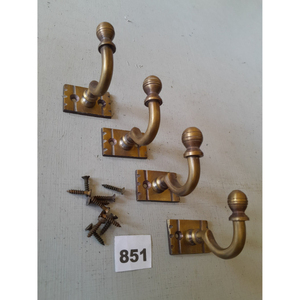 Elegant Brass Key Holder Rack with <b>Hooks</b> Decorative Brass <b>Coat</b> Hanger for Bedroom Wall Antique Style Hanging <b>Hooks</b> for Entryway - Product Image 3