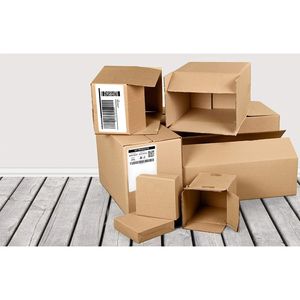 4 \ "X 6,5 \" Etiquetas de transferencia térmica Paquete de 3000 rollos autoadhesivos perforados para papel de impresión por correo Impresoras de envío en blanco - Product Image 5