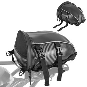 Borsa nera da 10 L a coda da moto impermeabile antipioggia sport all'aria aperta moto portabagagli portabagagli zaino - Product Image 1