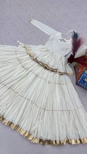 LAHENGA KEDIYU ( CHOLI ) PURE COTTON INNER <b>MICRO</b> COTTON GATA BORDER LACE WORK SUIT - Product Image 6