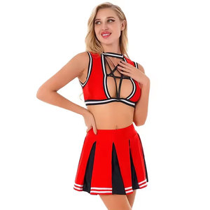 Uniforme de porristas con estampado a la venta en línea, disfraz hecho a medida sin mangas, uniforme de porristas transpirable. - Product Image 2