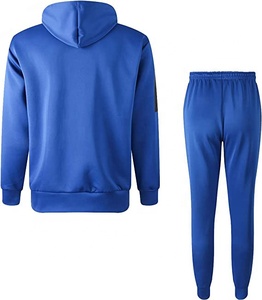 Ensemble de survêtement pour homme avec capuche et fermeture éclair, pantalon de jogging long uni, tenue décontractée d'hiver, polyester respirant - Product Image 5