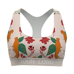 Sujetador deportivo de yoga de secado rápido para mujer, personalizado al por mayor, con diseño de retorcido frontal y efecto push-up, para gimnasio y fitness, con sublimación. - Product Image 1