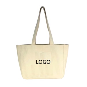 Sac fourre-tout en toile de coton polyester imprimé coloré, motif dessin animé, fermeture éclair, poignée longue, couleurs et logo personnalisables - Product Image 1