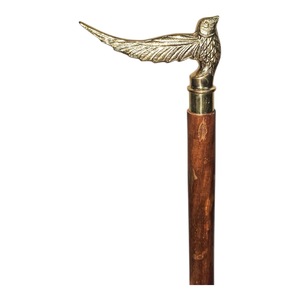 Bâtons de marche rustiques modernes en bois naturel écologique avec poignée en laiton poli, idéaux pour les cadeaux - Product Image 3