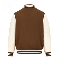 Veste universitaire vintage pour homme en laine avec manches en cuir, style bomber, veste de baseball d'hiver, veste de collège universitaire