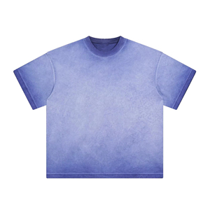 Camiseta Larga Vintage con Lavado Ácido al por Mayor para Hombre, 100% Algodón, Cómoda, Lisa, Oversize, Cuello Redondo, Transpirable, de Secado Rápido, Personalizable - Product Image 1