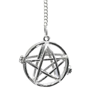 Pendentif cage circulaire en argent pour la divination et la guérison énergétique, écologique et artistique, vente en gros - Product Image 2