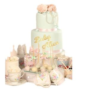 JUXINDA 64 Number <strong>Cake</strong> Decorating with Gold Acrylic <strong>Letters</strong> Suitable <strong>for</strong> Weddings Birthdays and Baking - Product Image 3