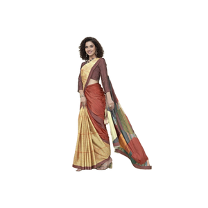 Sari en crêpe de soie imprimé numérique RN exclusif, vêtements ethniques indiens pour femmes, fournisseur en gros de saris imprimés - Product Image 6