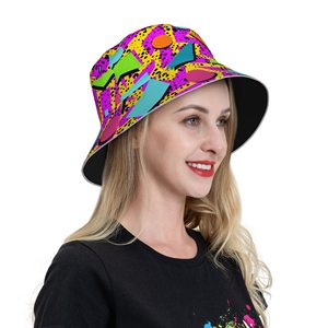 High Quality Custom Reversible Bucket <b>Hat</b> <b>Men</b> Two Sides Floral Pattern Print 100% Cotton Beach <b>Summer</b> Casual Travel - Product Image 3
