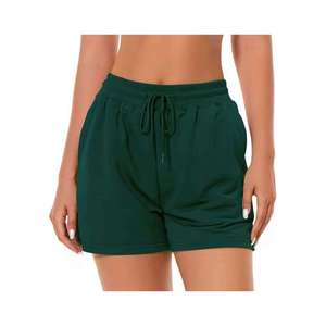 Shorts amples décontractés d'été pour femmes, en coton à séchage rapide, anti-plis, avec dentelle, pour la course et le fitness, taille haute élastique - Product Image 4