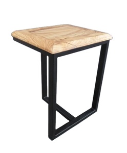 New steel wood coffee <b>table</b> black for kitchenware office home restaurant living room garden decoration made in india wholesale - Product Image 1